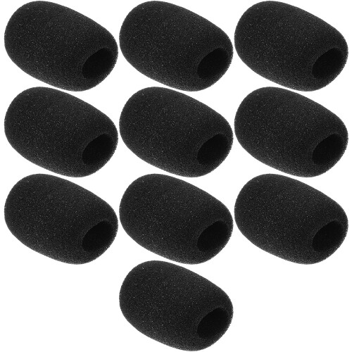 10pcs Lapel Headset Microphone Guard Protection Lightweight Sponge Covers Backup Replacements Soft Microphone