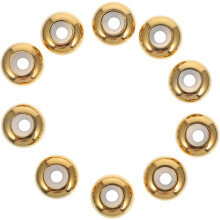 10 Stück 8 mm Edelstahl-Abstandshalter mit Silikonringen für Schmuckherstellung und DIY-Bastelarbeiten, Schiebestopperperlen