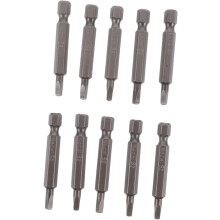 10 magnetische Vierkant-Schraubendreherbits aus S2-Stahl, stoß- und verschleißfest