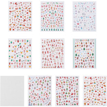 10 stuks nagelstickers in kerststijl