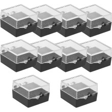 10 Schmuckkästchen aus Acryl mit Schaumstoffeinlage, elegantes und schickes Design