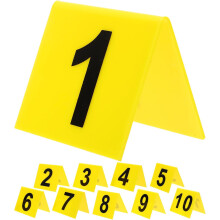 10-teiliges Set Acryl-Tischnummernschilder mit doppelseitigen, wiederverwendbaren Zahlenmarkierungen 1-10