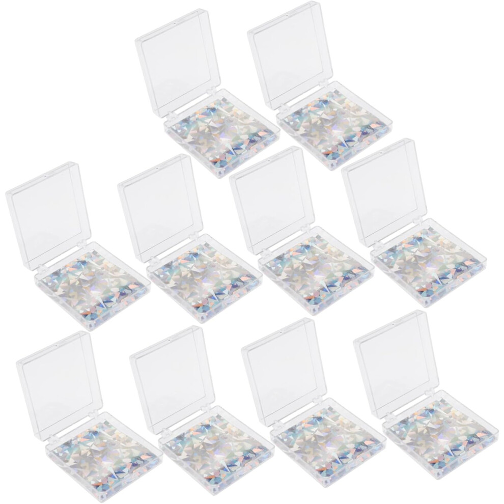 Hkhbjs 10Pcs Professional Manicure Fake Nail Storage Box Nail Tips Organizer Press Tips Pieces Holder Fake Box