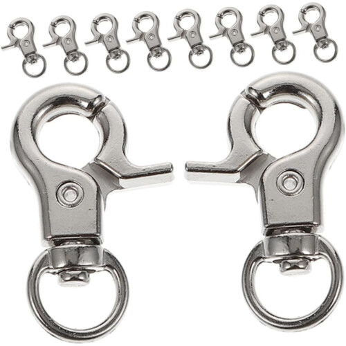 10pcs Medium Zinc Alloy Trigger Snap Hooks Swivel Bag