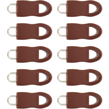 Abnehmbare Reißverschluss-Ziehlaschen, Reparaturgriffe, 10 Stück, braun, DIY-Taschenzubehör