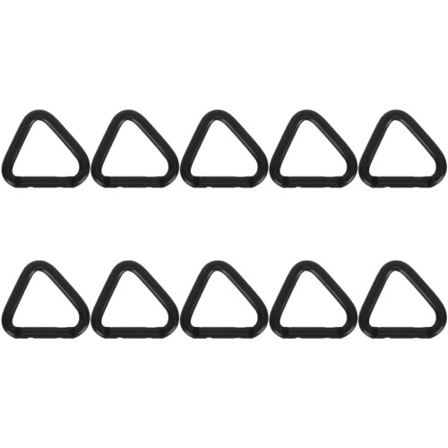 10Pcs Aluminum Alloy Triangular Carabiner Clips Locking Keychain Buckles