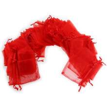 100 pochettes à bijoux en organza à cordon pour détaillants et cadeaux d'invités