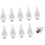 Lot de 10 stylos à pointe double pour manucure à points. 1