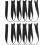10pcs Black Nylon Waterproof Zipper Pulls 40cm Single-Head Open-End TPU Tape 1