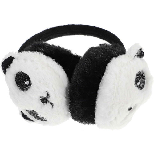 Paraorecchie a forma di panda, morbidi e caldi, ideali per l'inverno. 1