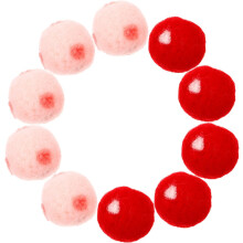 10 Wollfilzkugeln für Bastelarbeiten, kleine Pompon-Wollfilzkugeln als Haarspangen-Accessoires
