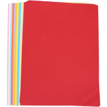 100 Blatt A4 Kopierpapier, 80 g/m², sortiert in 10 Farben, bedruckbar, faltbar, farbiges Papier zum Selberbasteln