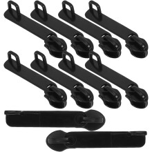 10 buc. fermoar de schimb, cu cursor din nailon, cu design ușor de utilizat, securitate îmbunătățită, negru