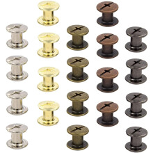 100 Sets doppelseitige Nieten, DIY-Taschennieten, Lederreparaturnieten 5x8mm