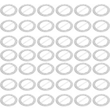 100 Stück Strass-Schleifenclips, runde Schalschnallen-Schieber