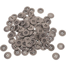 100 stk. metallrunde knapper vintage syfester til skjorter, blazere, frakker, shorts, DIY, håndverk, reparasjoner, legering