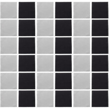 100-teiliges Set doppelseitiger Schmuckpoliertücher, 8 x 8 cm, grau und schwarz, Mikrofaser in Wildlederoptik