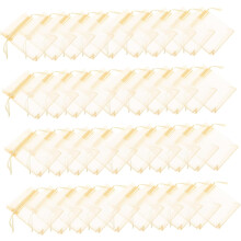 100pcs cordão malha sacos de armazenamento sacos organza cordão para jóias