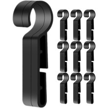 100 Stück schwarze Helmlampenclips, Stirnlampenclips für Helmlampenhalterungen, rutschfester Helmlampenhaken