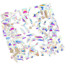 100pcs Flatback Crystal Strass para Arte das unhas DIY Brilhante Unha Charms Studs para maquiagem do rosto Cosplay Decor