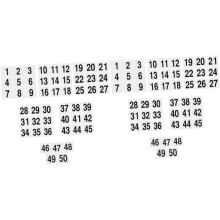 2 Sets doppelseitige Tischnummern aus Kunststoff für die Hochzeitsfeier