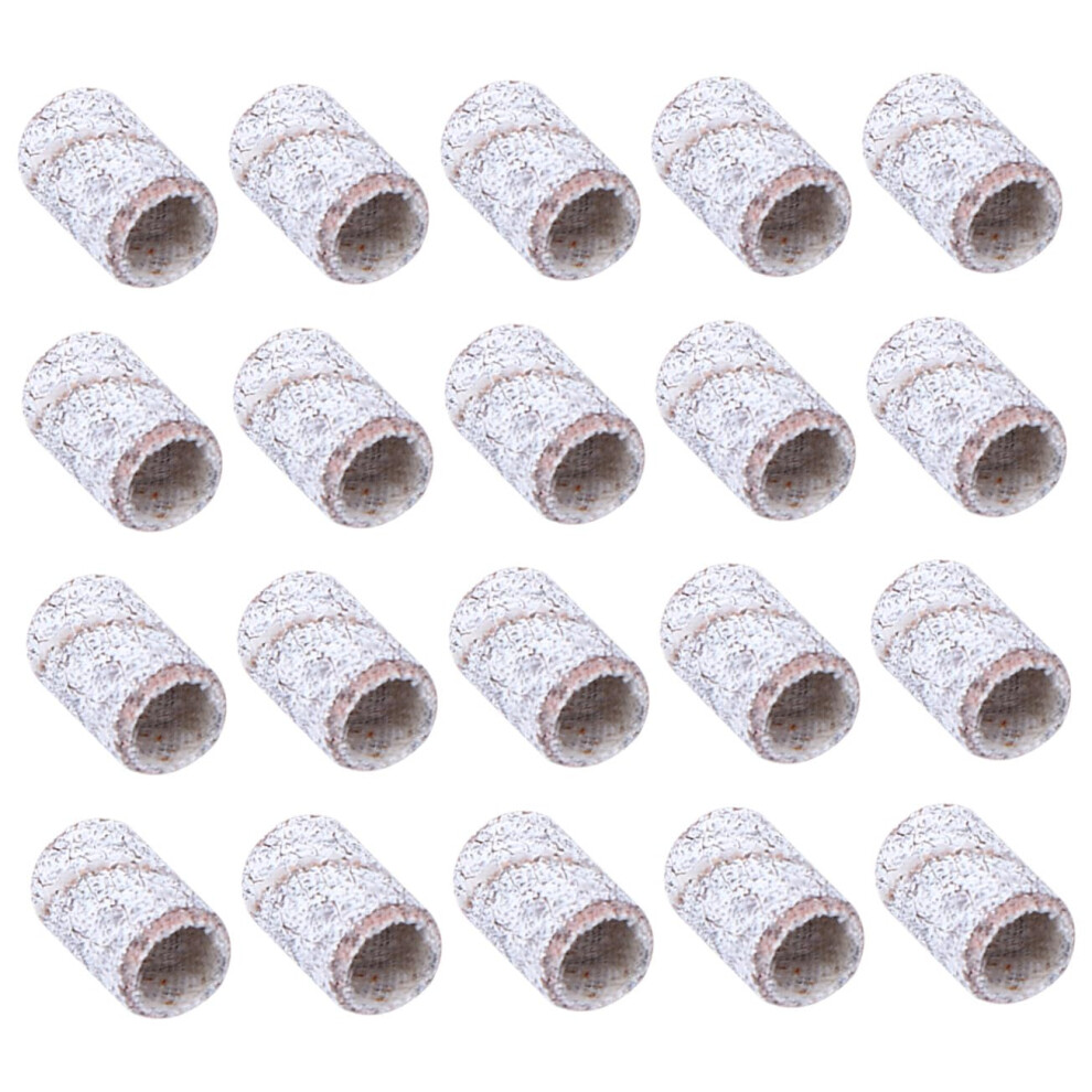 Hkhbjs Gray Nail Sanding Bands Set Of 100 Nail Art Sanding Bands Drill Bits Manicure Pedicure Supplies