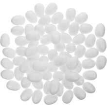 100 Stück weiße 50-mm-Eier aus Polystyrolschaum für Osterbastelarbeiten, DIY-Malerei, glatte, künstliche Eierkugeln