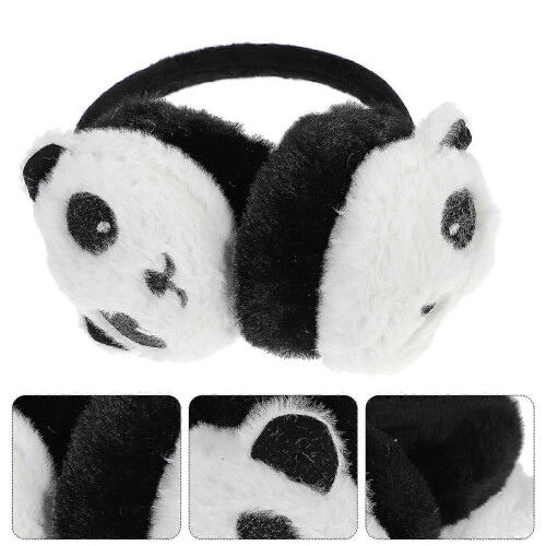 Cache-oreilles enfant en peluche panda, idéal pour l'hiver. 2