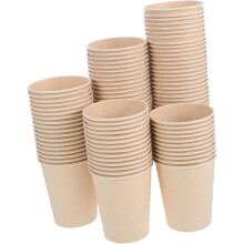 100 Stück Einwegbecher für Kaffee und Getränke, 250 ml, dickes Papiermaterial für heiße und kalte Getränke