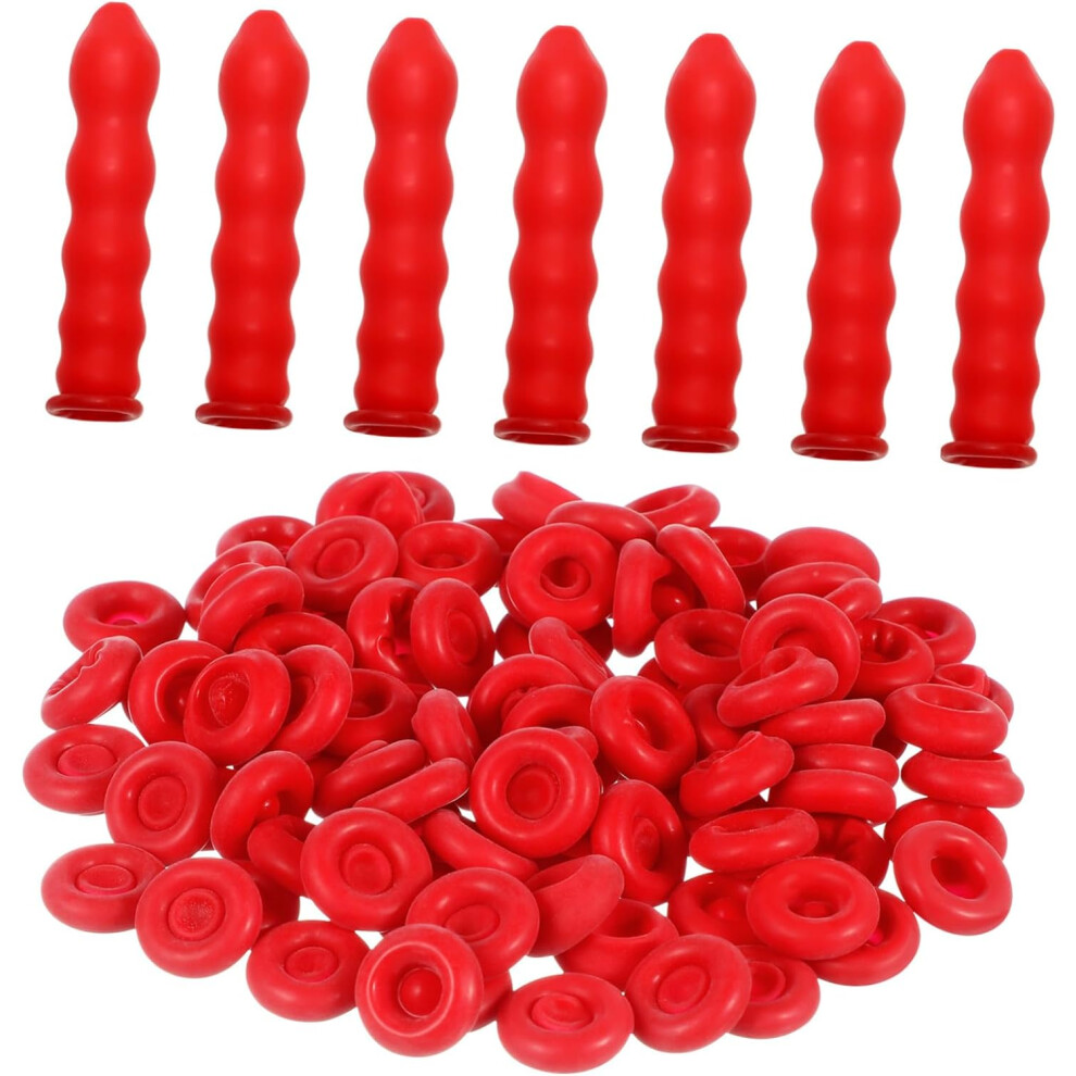 100 Pcs Caulk Caps Sealer Saver For Sealing And Preserving Red Caulk Saving Cap 5455468314865