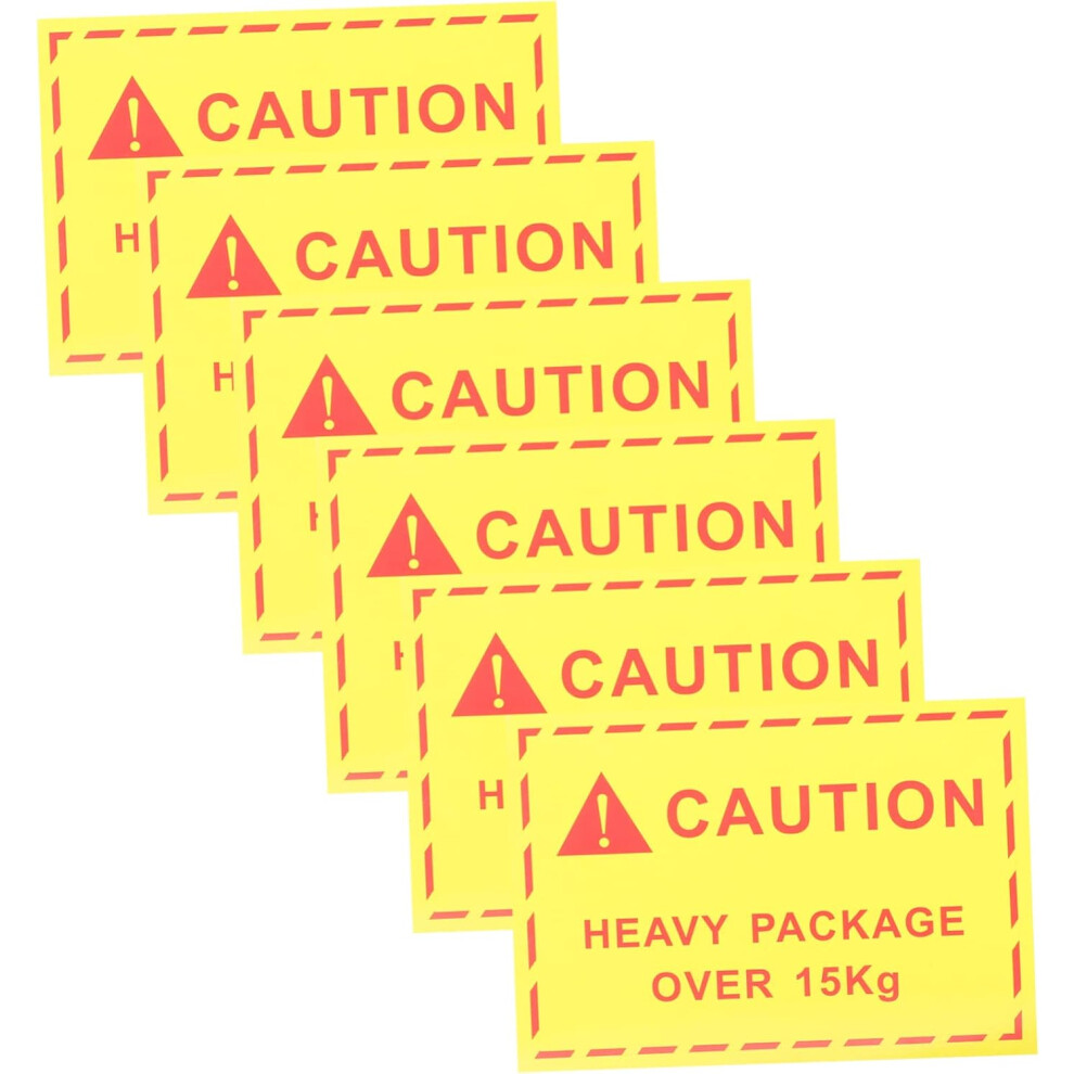 Heavy Object Shipping Warning Stickers Caution Labels Yellow 100Pcs To Remind Packages 5455468300578