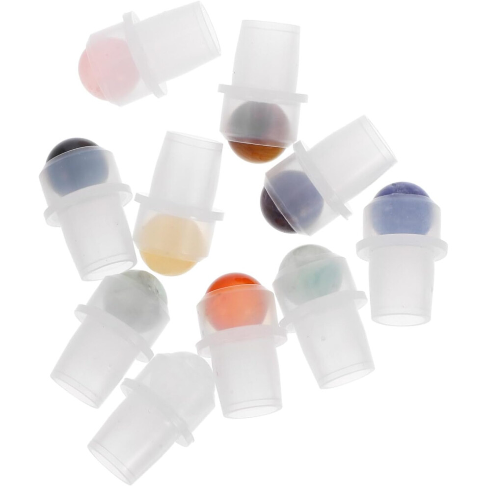 Hkhbjs 10Pcs Essential Oil Bottle Accessory Jade Stone Roller Balls Perfume Top Replacement For Essential Oil Bottles