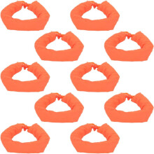 10 Stück orangefarbene Sandsäcke aus Gummi für Verkehrskegel, 8 x 100 cm, robuste Kegelverankerungssäcke, reflektierend, Sicherheitsbeleuchtung