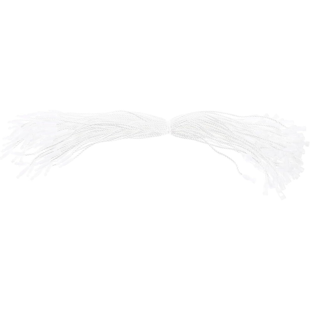 Cotton Hanging Tag String 1000Pcs White Snap Lock Fasteners 7.87 Inch Sturdy Loops 5455468334726
