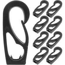 10 Stück Kajak-Bungee-Seilclips, elastische Kunststoff-Seilhaken mit Schnalle für Decksausrüstung, Kanu, Paddleboard, Festmacherleinen, Zubehör