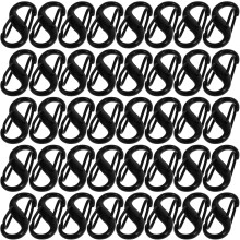 100 Stück schwarze S-Haken aus Zinklegierung, 20 mm, doppelseitige Karabinerhaken für die Schmuckherstellung