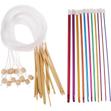 Handstrick-Häkelnadelset, Kabel-Holzhäkelnadelset zum Stricken von Pullovern