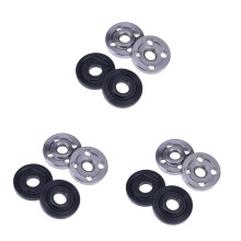 12 Stück Winkel-Druckplatten-Flanschplatten für CNC-Bearbeitung, schwarz und silber, aus geeignetem Material