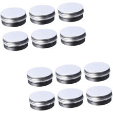 12 Stück leere 100-g-Aluminium-Cremedöschen mit Schraubverschluss, ideal für Reisen und Kosmetik.