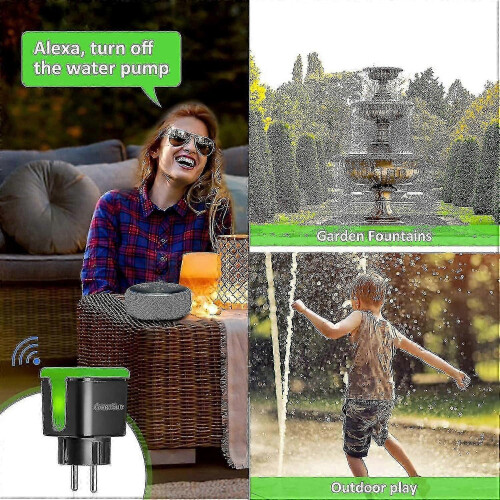 IP44 Waterproof Outdoor Smart Plug Programmable Timer Electrical Socket 2