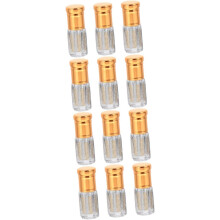 12 Stück wiederbefüllbare Roll-on-Parfümfläschchen, ideale Behälter für Reiseparfüm, geeignet für die Verwendung mit Roll-on-Fläschchen