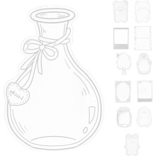DIY-Lesezeichen-Bastelset mit Trockenblumenrahmen und einfach zu bedienendem Kunststoffwerkzeug