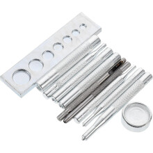 11-teiliges Druckknopf-Werkzeugset mit Nieten, Druckknöpfen und Knopfrohlingen für DIY-Nähprojekte