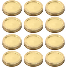 12 sets inmaakdeksels, vervangende deksels voor inmaakpotten, 70 mm