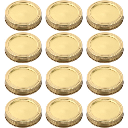 12 Sets Einmachdeckel, Ersatzdeckel für Einmachgläser, 70 mm