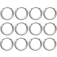 Lot de 12 mousquetons de verrouillage ronds en alliage d'aluminium, boucles multifonctionnelles pour l'alpinisme