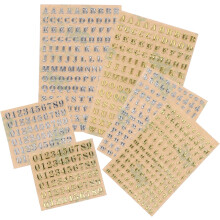 12 autocollants alphanumériques pour agenda DIY, chiffres et lettres, autocollants décoratifs.
