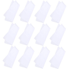 12 stuks puur witte katoenen zakdoeken voor doe-het-zelf tie-dye knutselprojecten, vierkante schilderdoeken van 38x38 cm met hoge dichtheid.