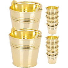 12 kleine Plastikeimer als Gastgeschenke, klassisches Design, Kunststoffmaterial, gute dekorative Wirkung, praktischer Gebrauch