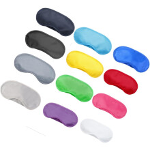 12pcs Blackout Eye Mask Lightweight and Comfortable Sleep Eye Shade Elastic Straps
